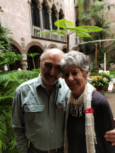 The author with her husband, Arthur, at the Isabella Stewart Gardner Museum in Boston, while on a book tour